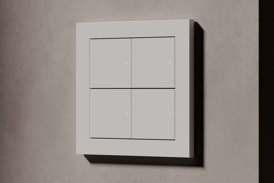 Control4 lighting keypad on wall