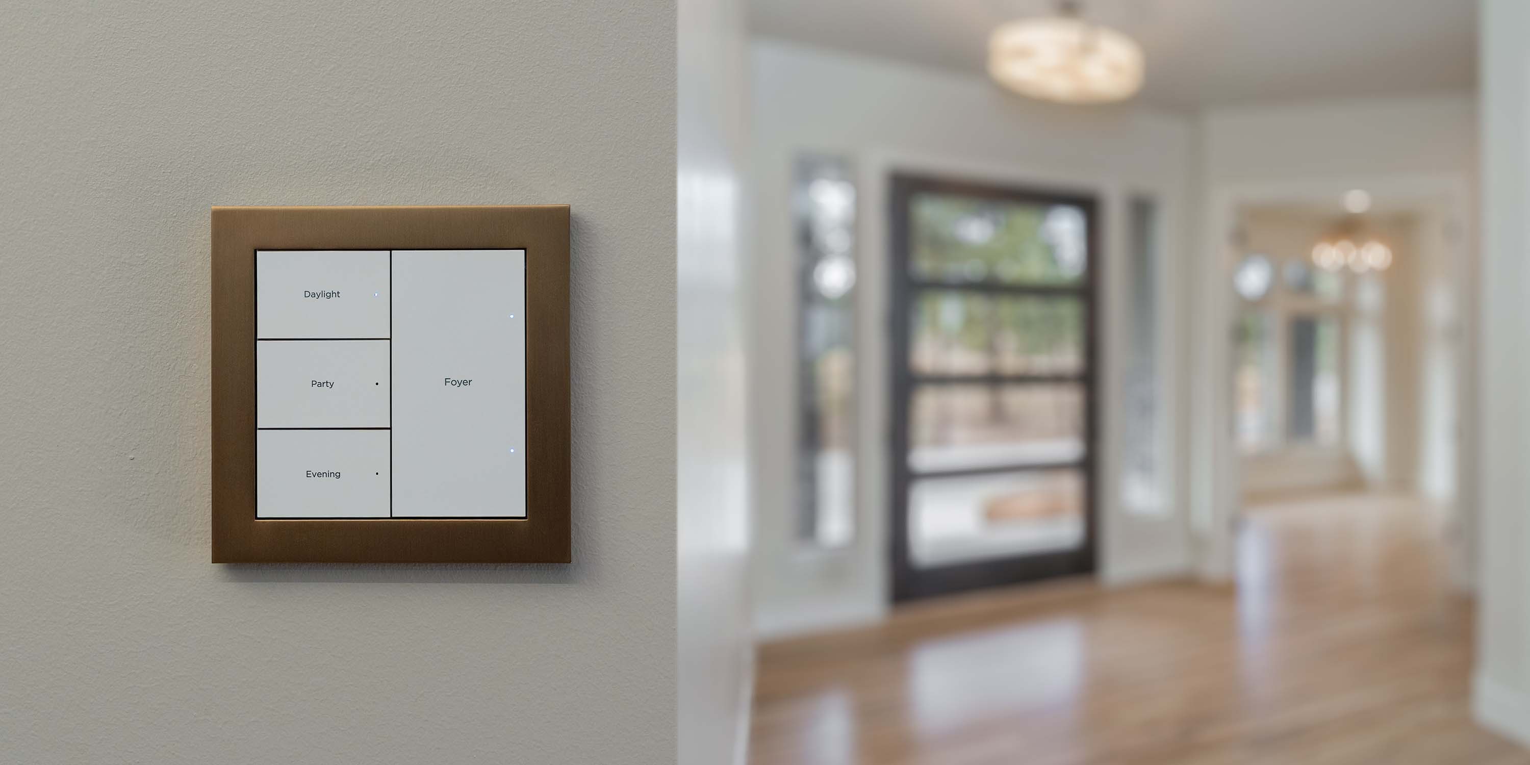 Control4 Lighting keypad on wall